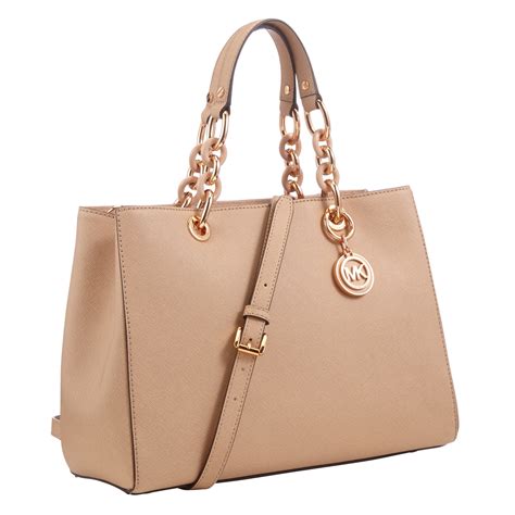 michael kors satchel bags pink and light|Michael Kors large satchel bag.